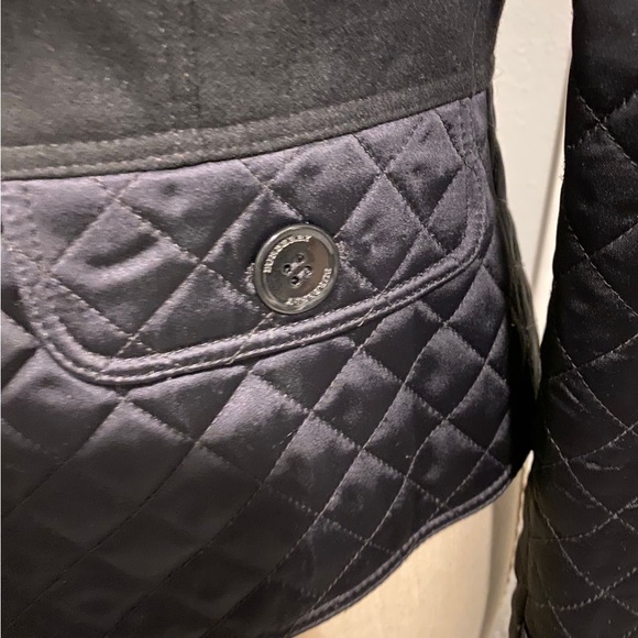 NWT BURBERRY VINTAGE "RARE" WOOL JACKET WITH SATIN QUILTED SIZE 4 - Picture 4 of 7